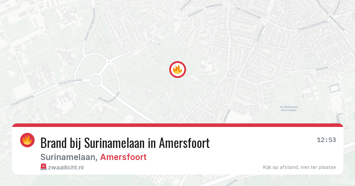 Brand bij Surinamelaan in Amersfoort — 30 jul 2026