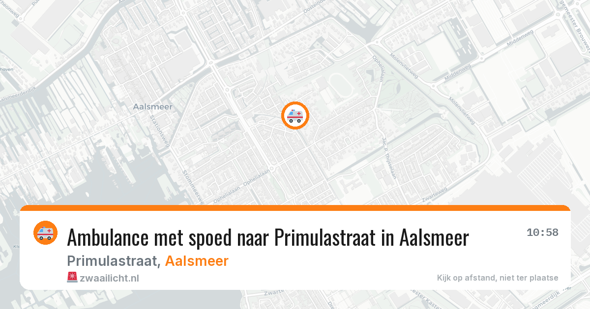 Ambulance met spoed naar Primulastraat in Aalsmeer — 27 jul 2026