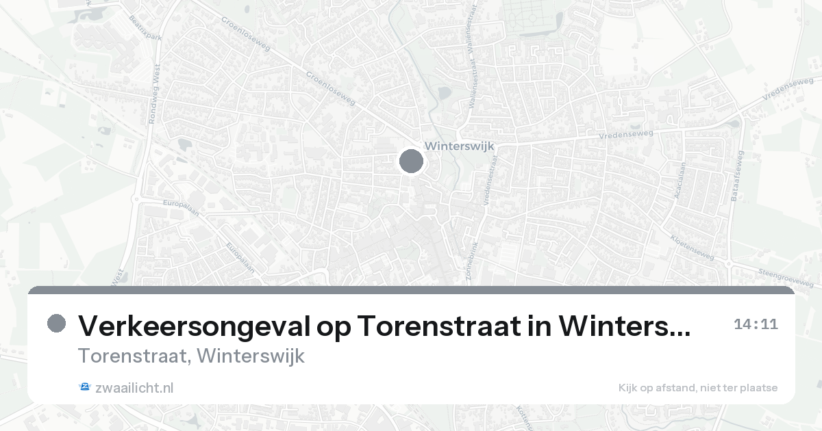 Verkeersongeval op Torenstraat in Winterswijk — 30 jan 2026