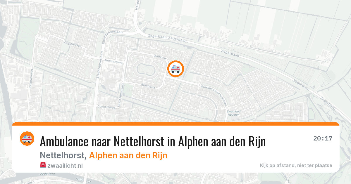 Ambulance naar Nettelhorst in Alphen aan den Rijn — 2 jul 2026