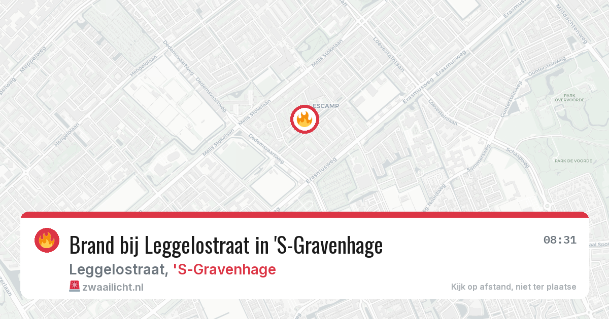Brand bij Leggelostraat in 'S-Gravenhage — 27 mei 2026