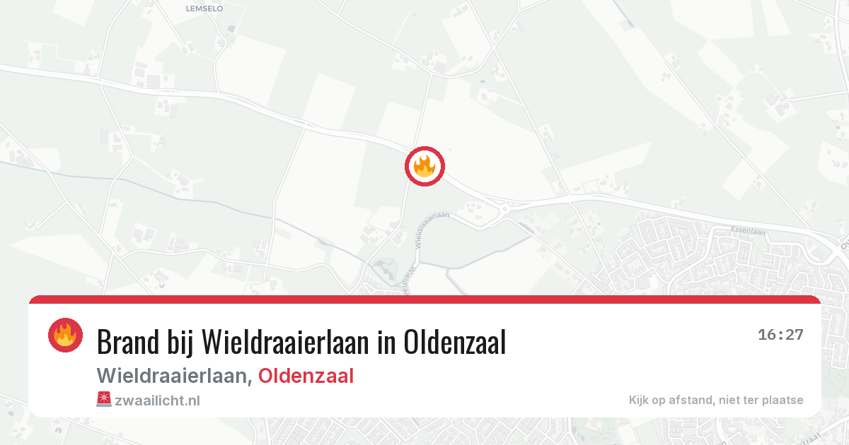 Brand bij Wieldraaierlaan in Oldenzaal — 21 jun 2026
