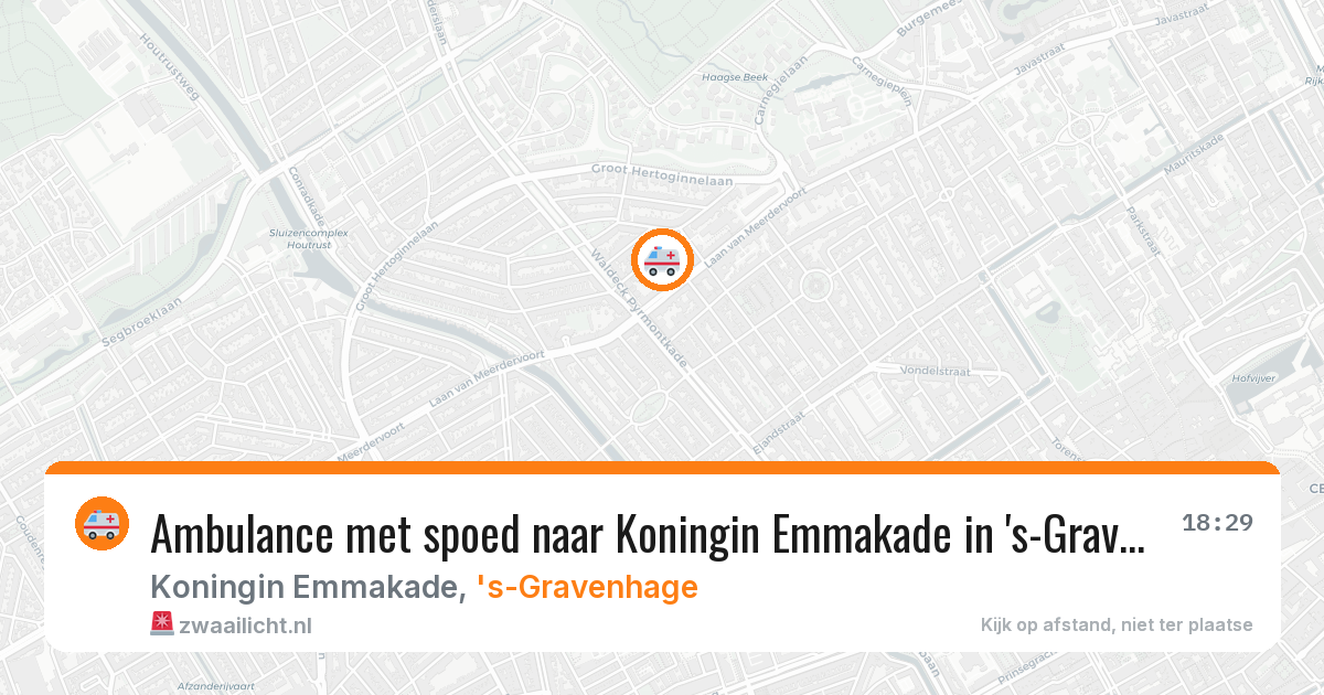 Ambulance met spoed naar Koningin Emmakade in 's-Gravenhage — 26 apr 2026