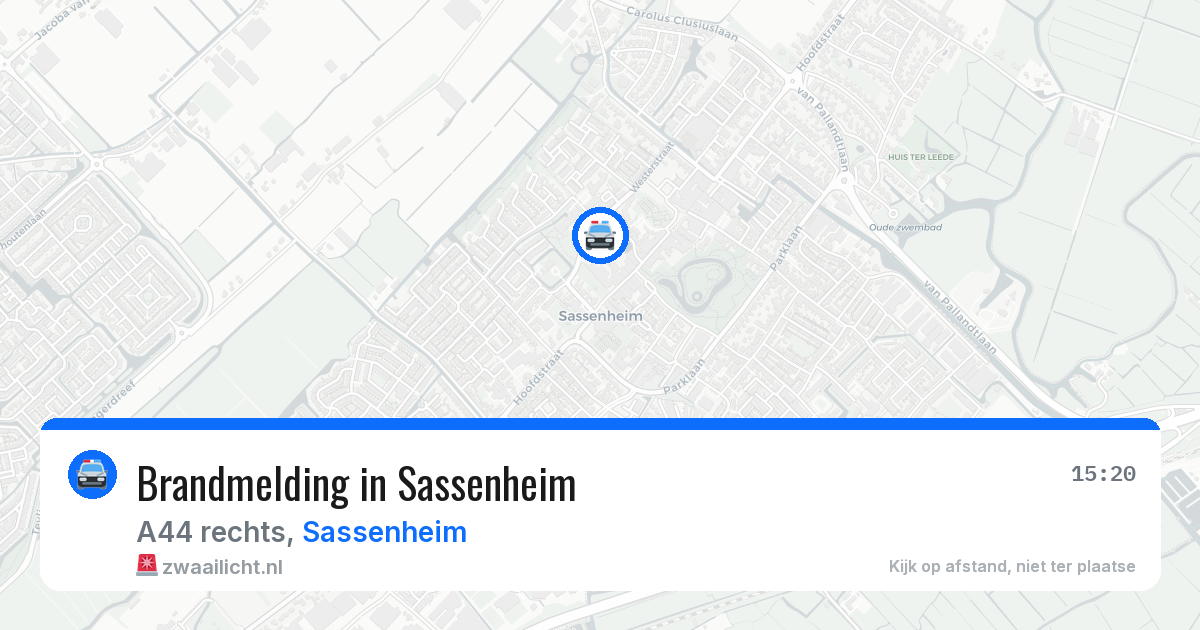 Brandmelding in Sassenheim — 1 apr 2026