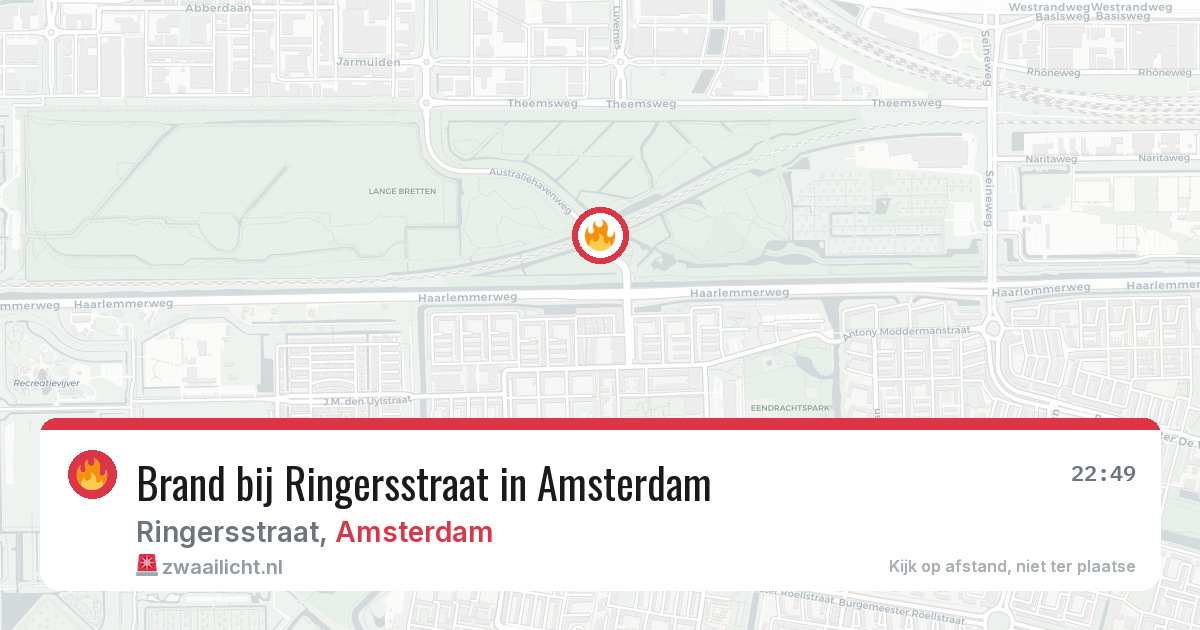 Brand bij Ringersstraat in Amsterdam — 5 apr 2026