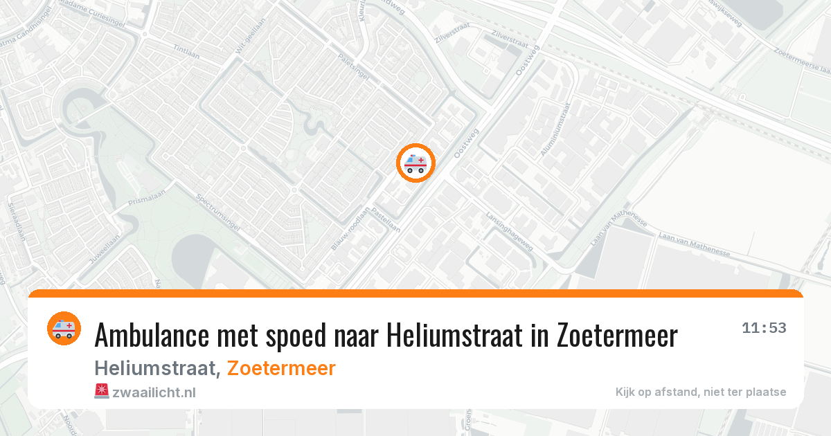 Ambulance met spoed naar Heliumstraat in Zoetermeer — 5 mrt 2026