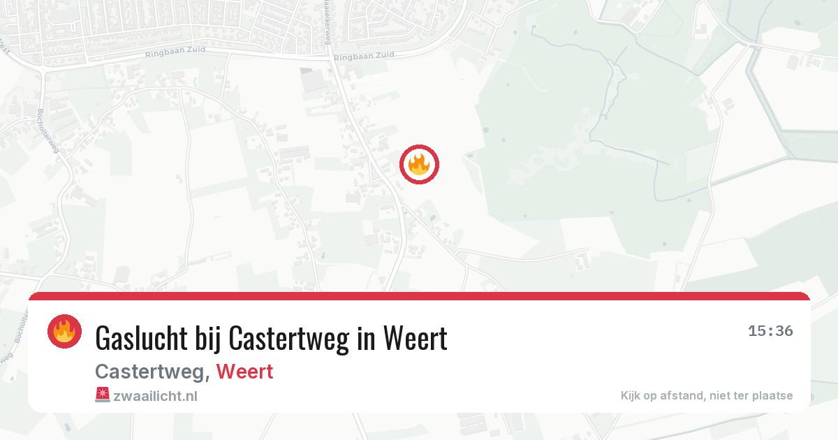 Gaslucht bij Castertweg in Weert — 29 jan 2026