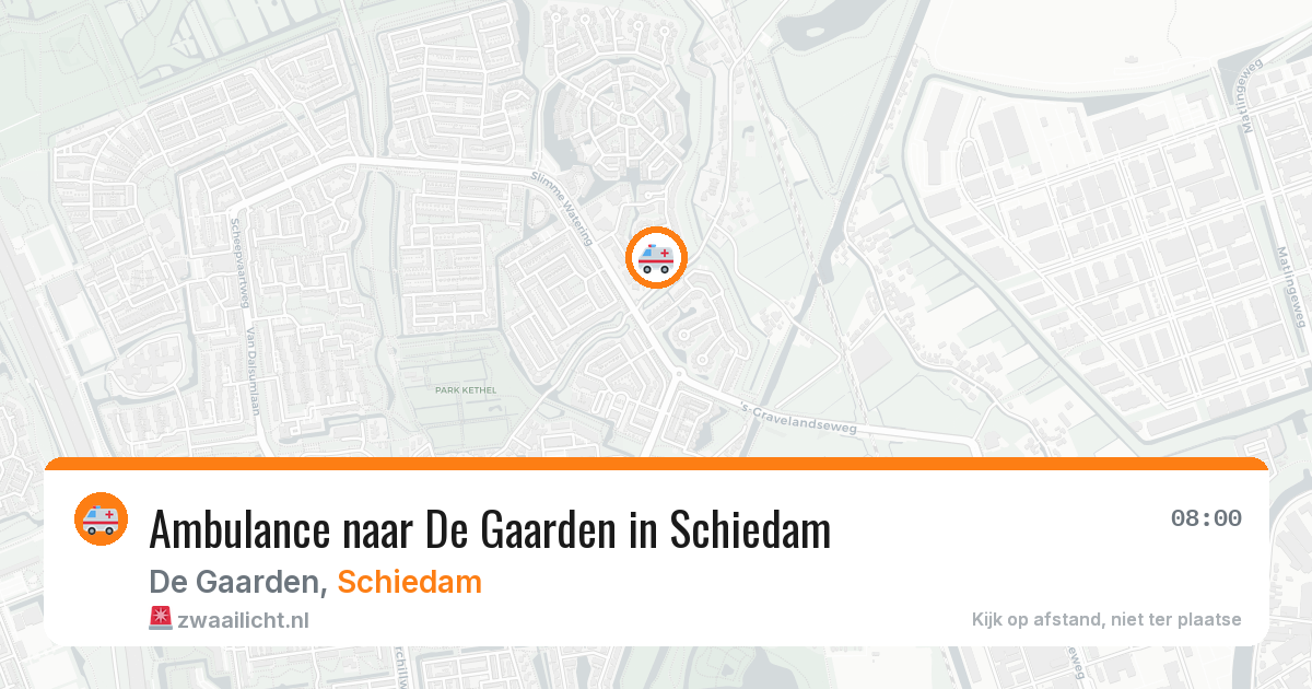 Ambulance naar De Gaarden in Schiedam — 21 mrt 2026