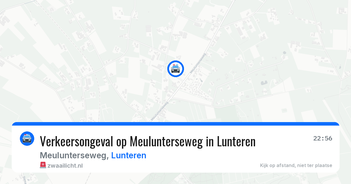 Verkeersongeval op Meulunterseweg in Lunteren — 14 aug 2026