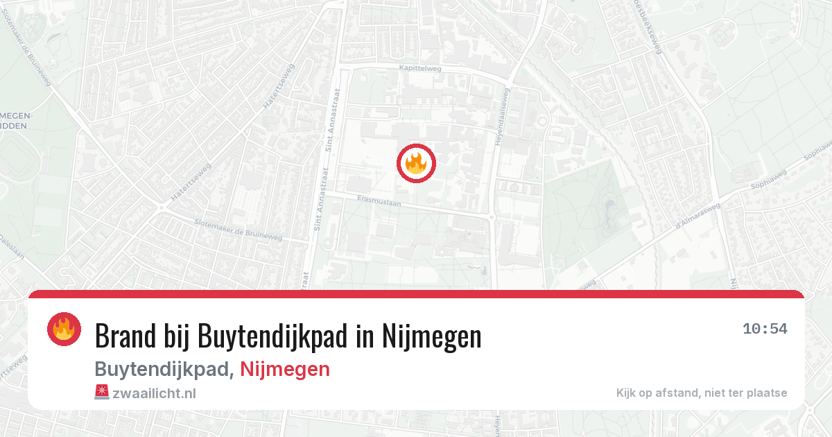 Brand bij Buytendijkpad in Nijmegen — 28 jun 2026