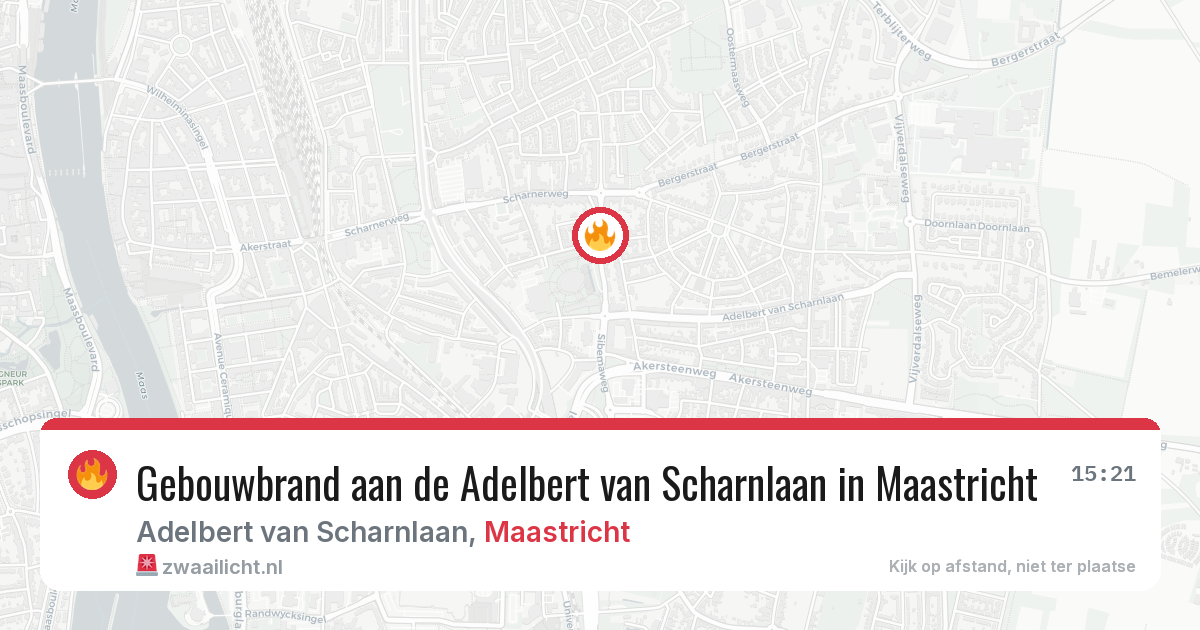 Gebouwbrand aan de Adelbert van Scharnlaan in Maastricht — 23 jul 2026