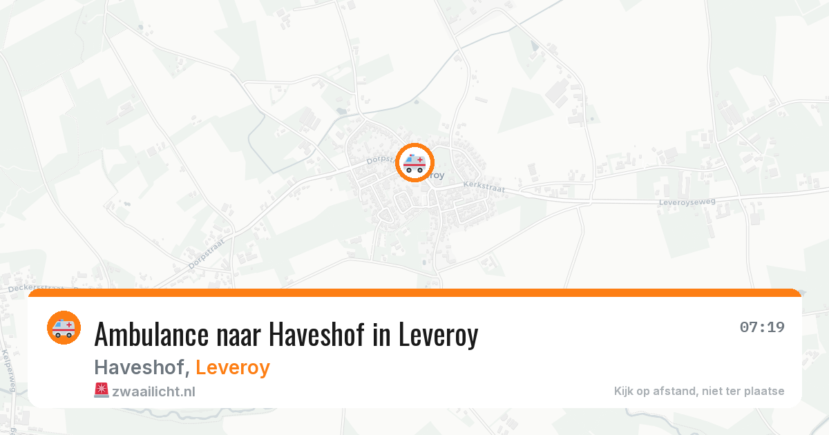 Ambulance naar Haveshof in Leveroy — 15 jul 2026