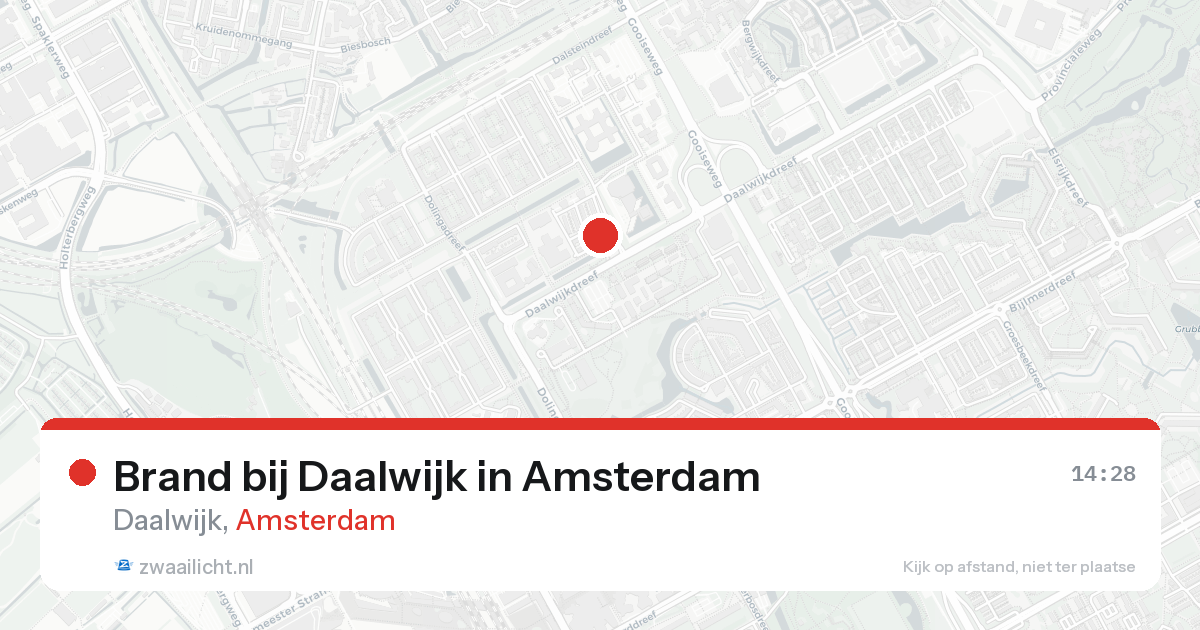 Brand bij Daalwijk in Amsterdam — 21 aug 2026