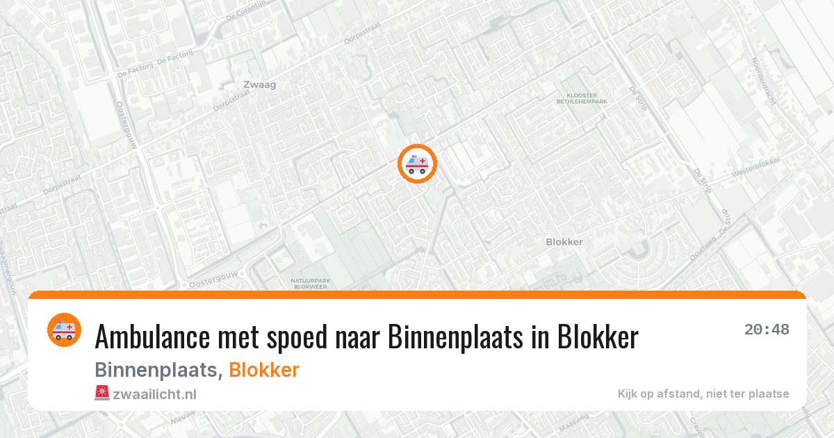 Ambulance met spoed naar Binnenplaats in Blokker — 4 jun 2026
