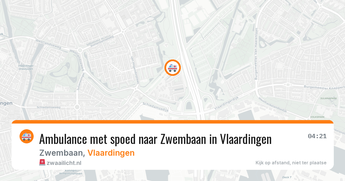 Ambulance met spoed naar Zwembaan in Vlaardingen — 2 jul 2026