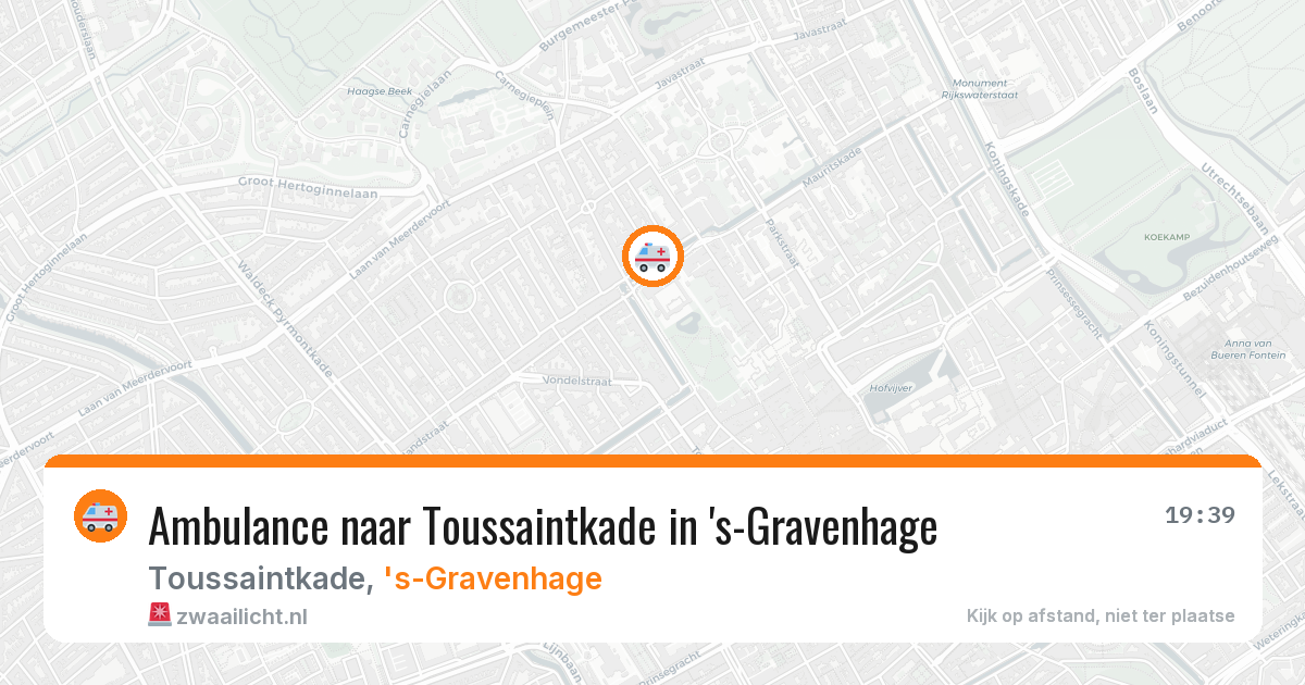 Ambulance naar Toussaintkade in 's-Gravenhage — 19 mei 2026