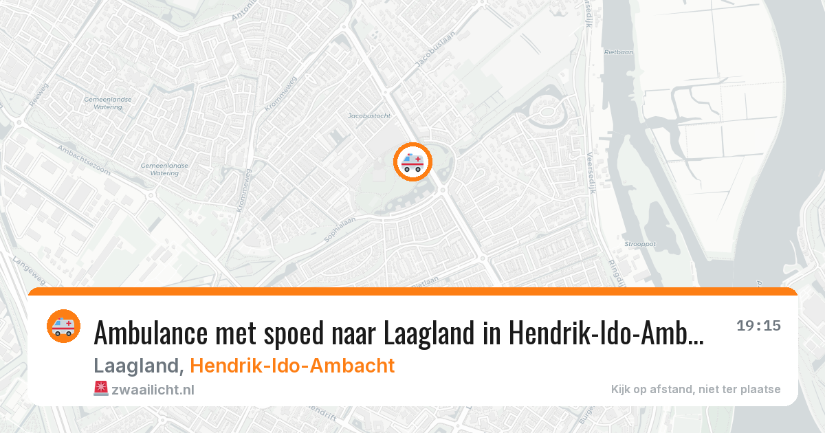 Ambulance met spoed naar Laagland in Hendrik-Ido-Ambacht — 23 jun 2026