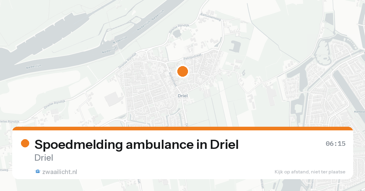 Spoedmelding ambulance in Driel — 7 jun 2026