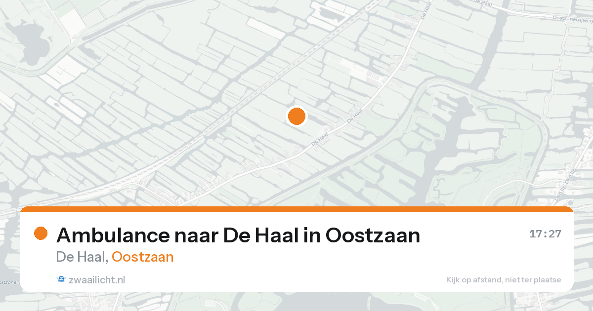 Ambulance naar De Haal in Oostzaan — 19 aug 2026
