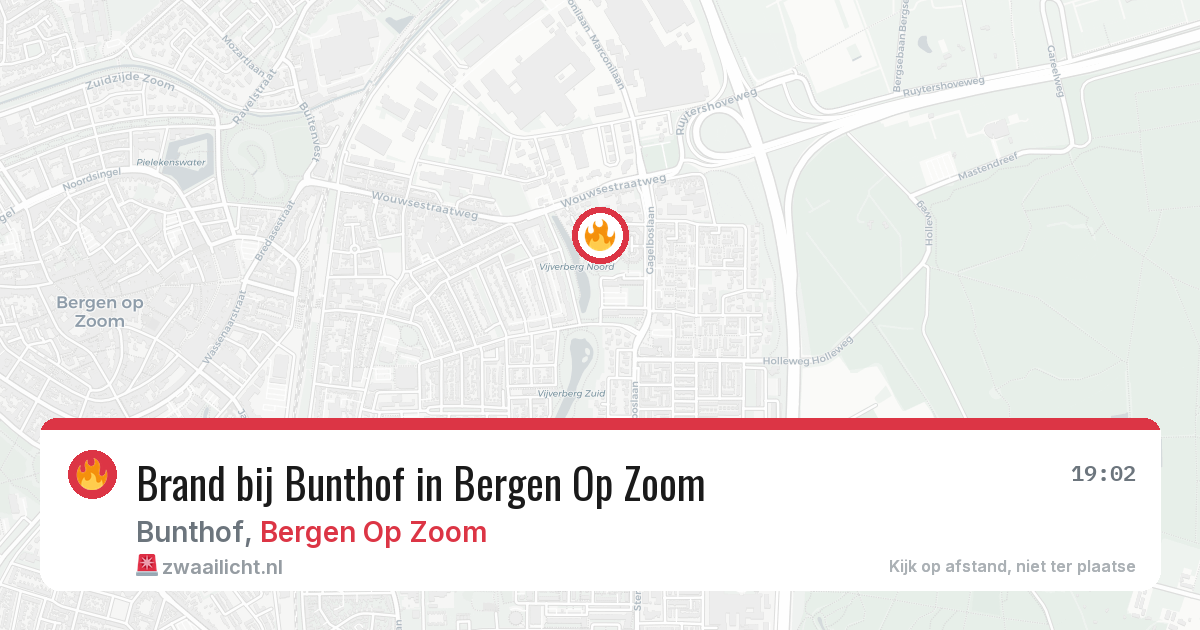 Brand bij Bunthof in Bergen Op Zoom — 20 jun 2026
