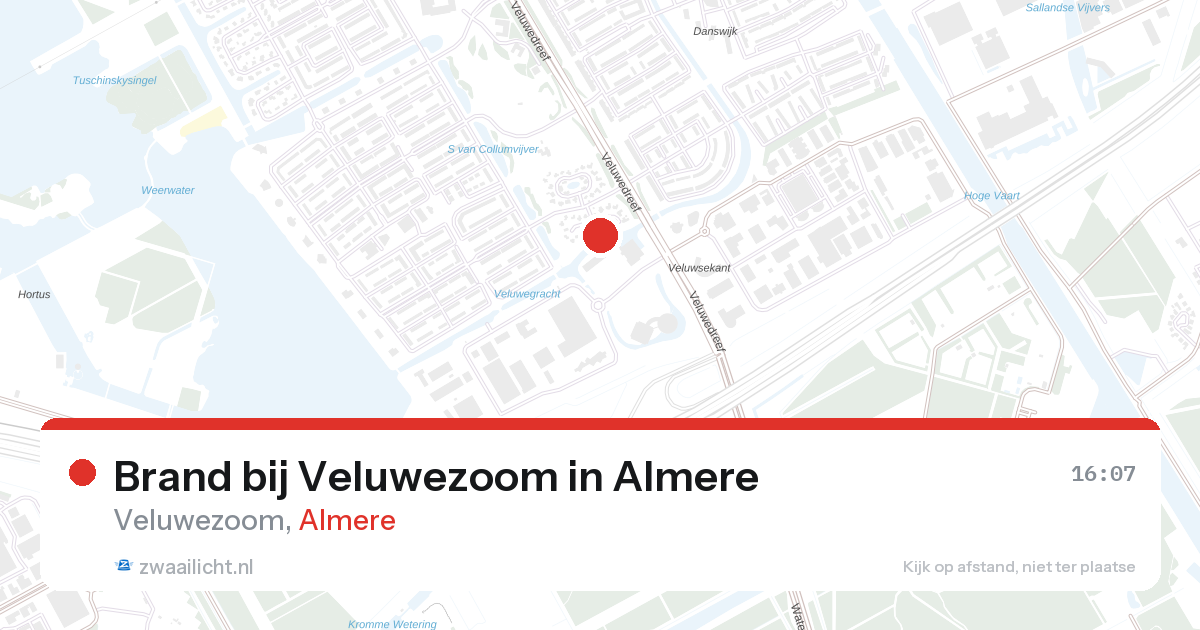 Brand bij Veluwezoom in Almere — 20 mrt 2026