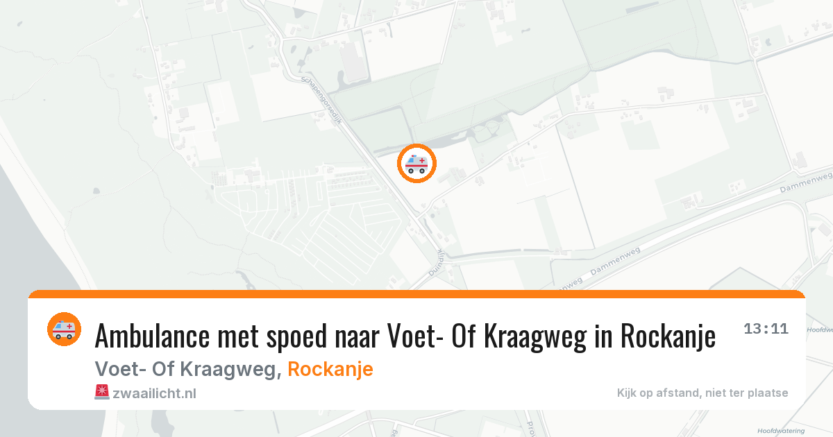 Ambulance met spoed naar Voet- Of Kraagweg in Rockanje — 23 jul 2026