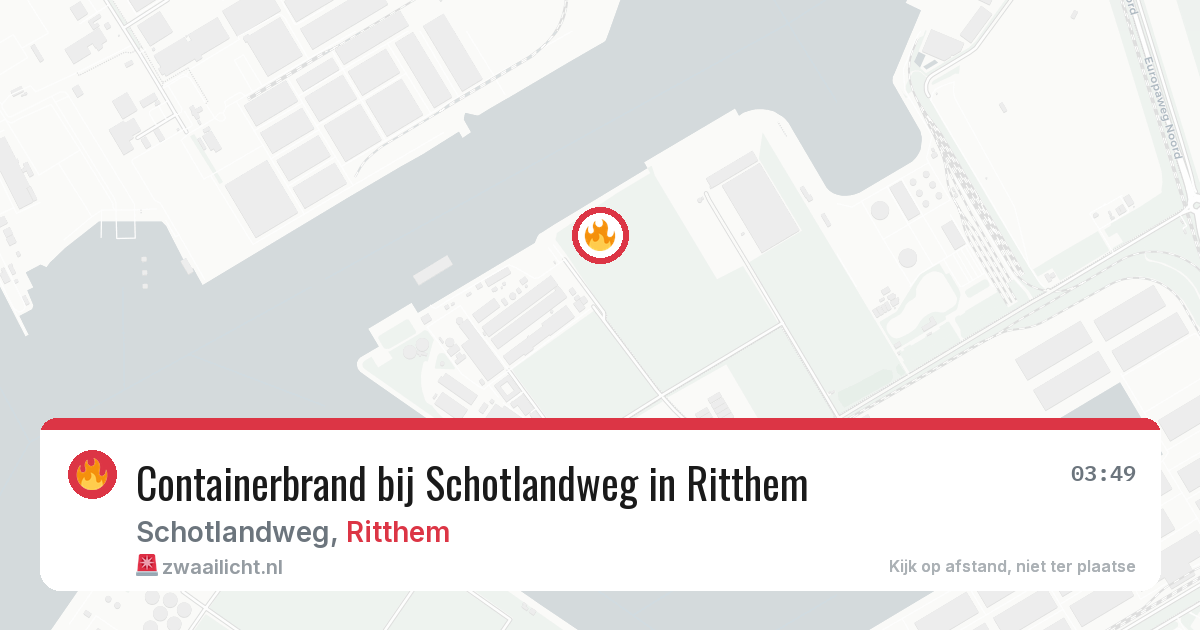 Containerbrand bij Schotlandweg in Ritthem — 9 apr 2026