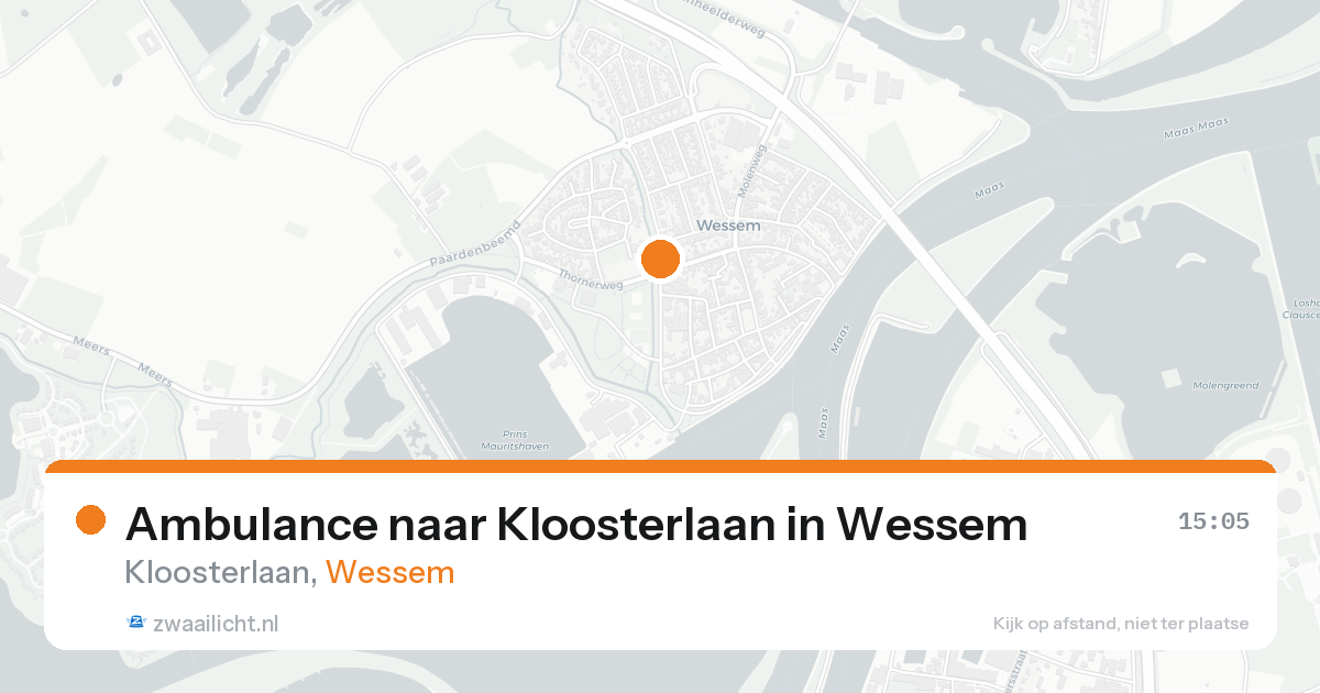 Ambulance naar Kloosterlaan in Wessem — 23 aug 2026