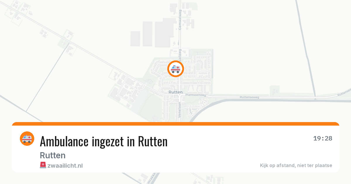 Ambulance ingezet in Rutten — 31 jul 2026