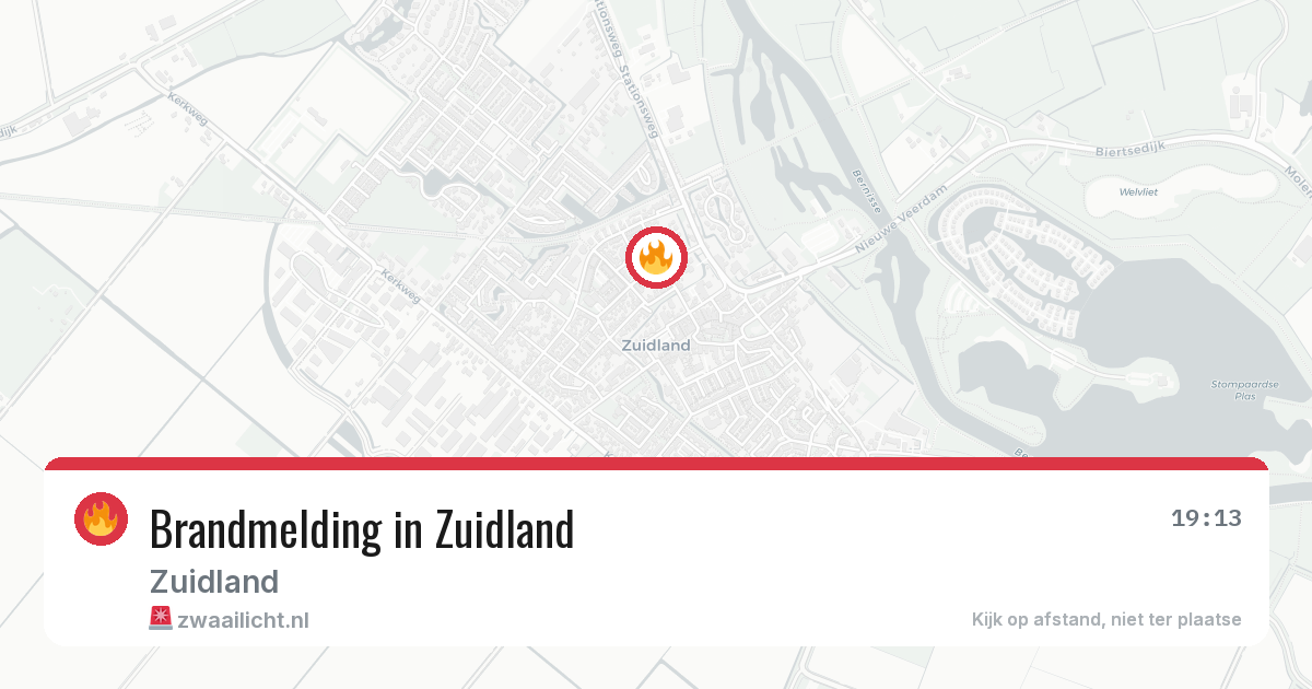 Brandmelding in Zuidland — 7 jun 2026