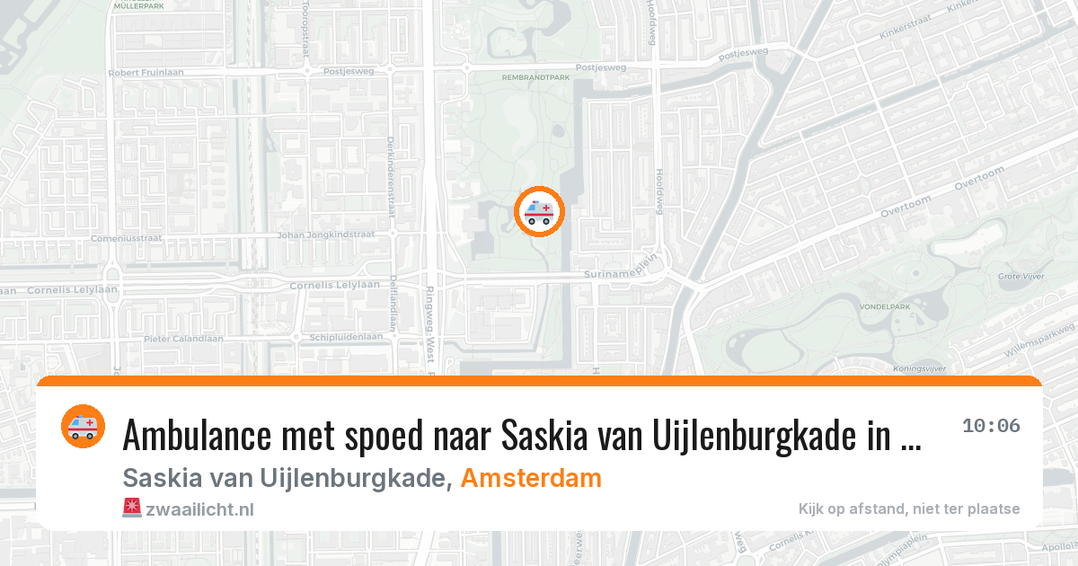 Ambulance met spoed naar Saskia van Uijlenburgkade in Amsterdam — 29 mei 2026