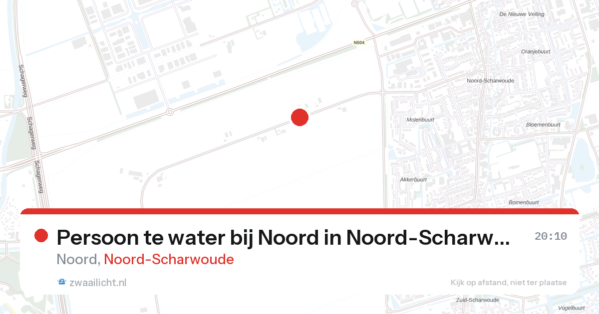 Persoon te water bij Noord in Noord-Scharwoude — 26 aug 2026