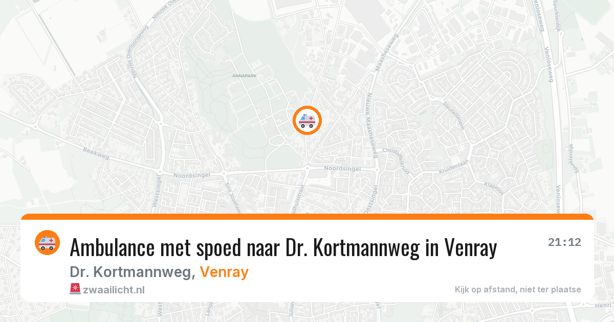 Ambulance met spoed naar Dr. Kortmannweg in Venray — 3 mrt 2026