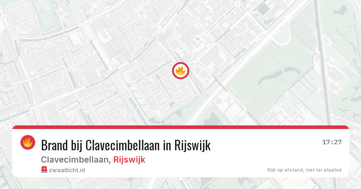 Brand bij Clavecimbellaan in Rijswijk — 4 jul 2026