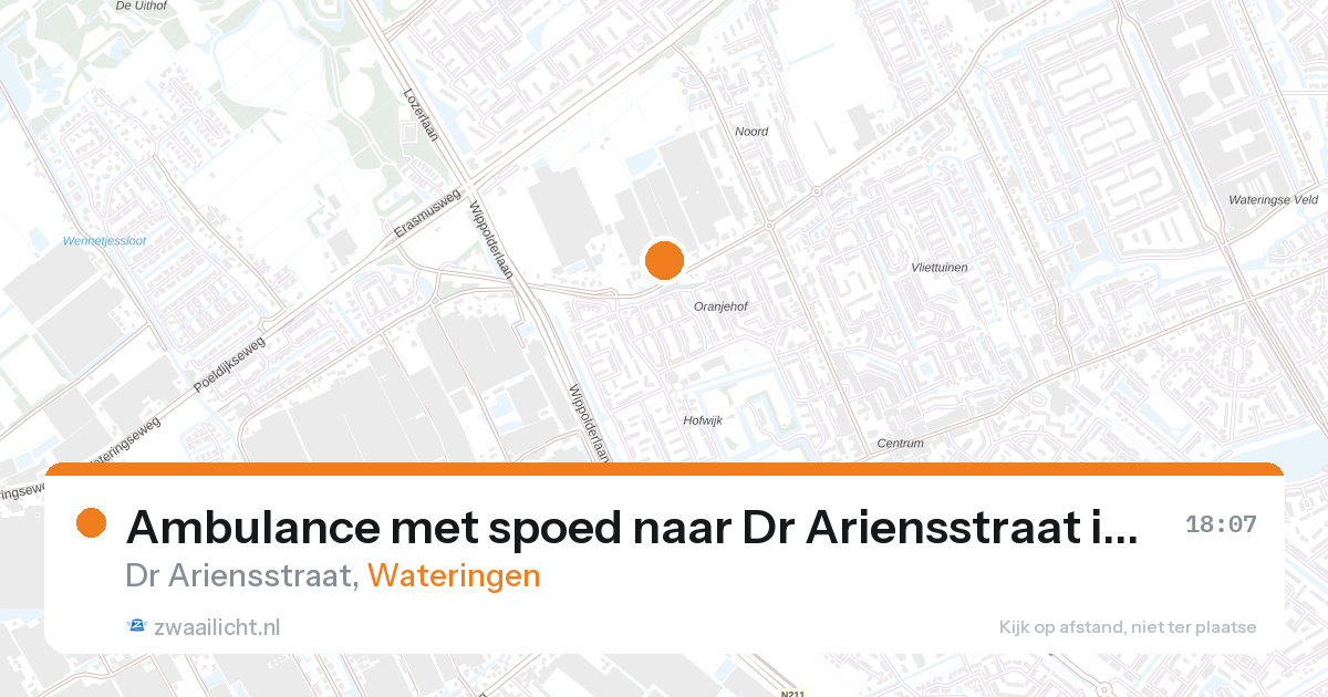 Ambulance met spoed naar Dr Ariensstraat in Wateringen — 27 aug 2026
