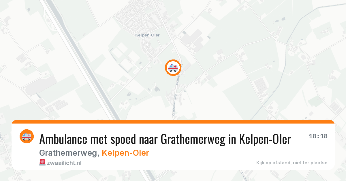 Ambulance met spoed naar Grathemerweg in Kelpen-Oler — 18 mrt 2026