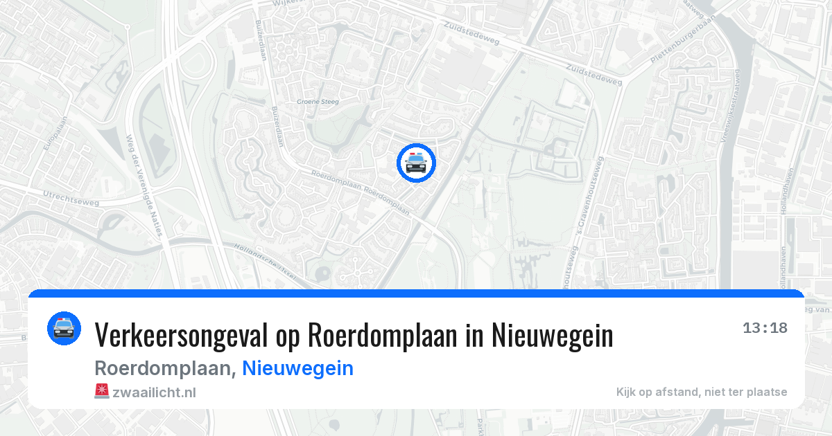 Verkeersongeval op Roerdomplaan in Nieuwegein — 18 jan 2026