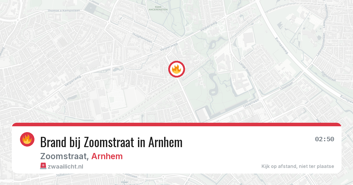 Brand bij Zoomstraat in Arnhem — 5 apr 2026