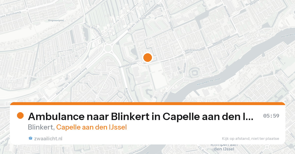 Ambulance naar Blinkert in Capelle aan den IJssel — 25 aug 2026