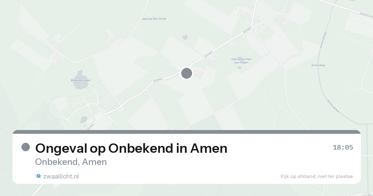 Ongeval op Onbekend in Amen — 18 feb 2026