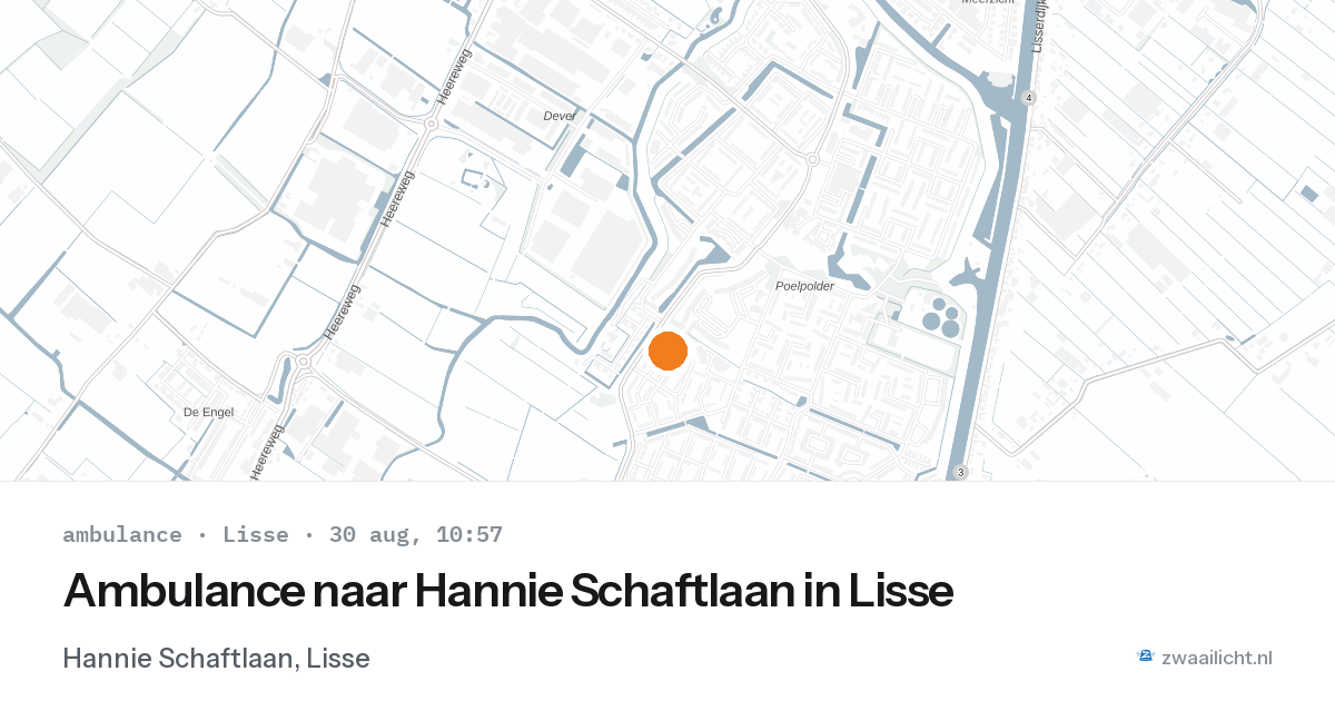 Ambulance naar Hannie Schaftlaan in Lisse — 30 aug 2026