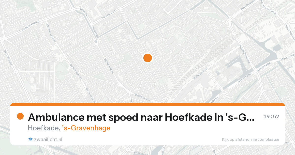 Ambulance met spoed naar Hoefkade in 's-Gravenhage — 15 aug 2026