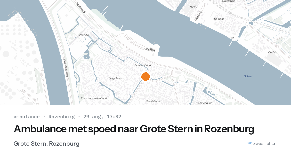 Ambulance met spoed naar Grote Stern in Rozenburg — 29 aug 2026