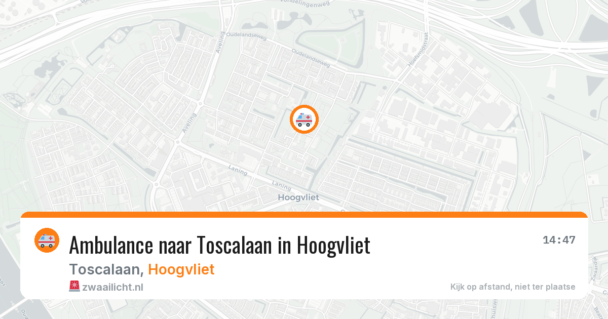 Ambulance naar Toscalaan in Hoogvliet — 13 jun 2026
