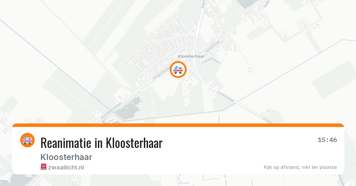Reanimatie in Kloosterhaar — 16 mrt 2026