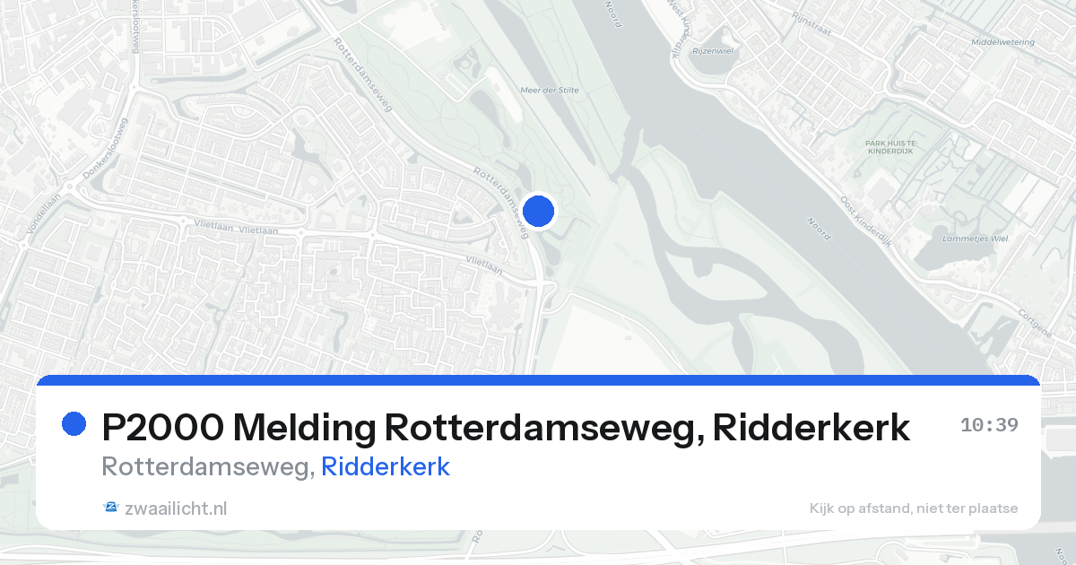 P2000 Melding Rotterdamseweg, Ridderkerk — 25 mrt 2026