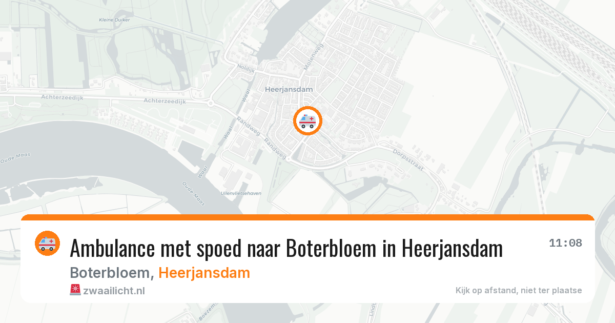 Ambulance met spoed naar Boterbloem in Heerjansdam — 20 jun 2026