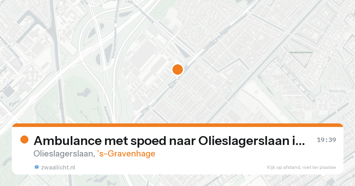 Ambulance met spoed naar Olieslagerslaan in 's-Gravenhage — 9 mei 2026