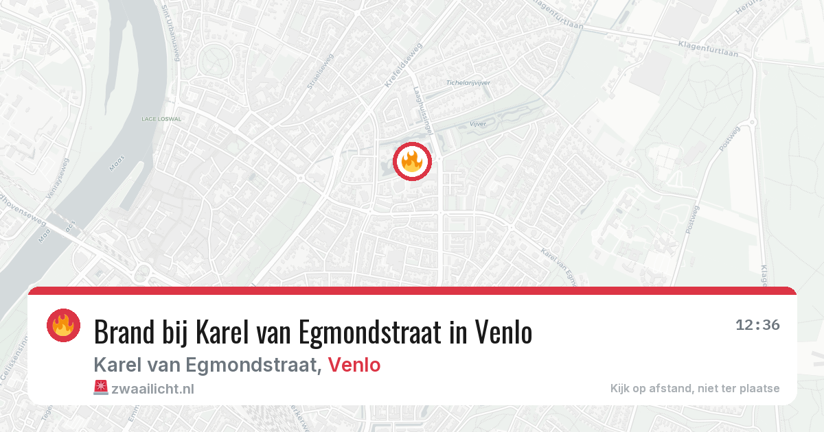 Brand bij Karel van Egmondstraat in Venlo — 30 jun 2026