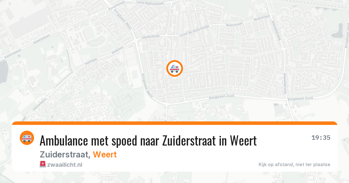 Ambulance met spoed naar Zuiderstraat in Weert — 24 jun 2026